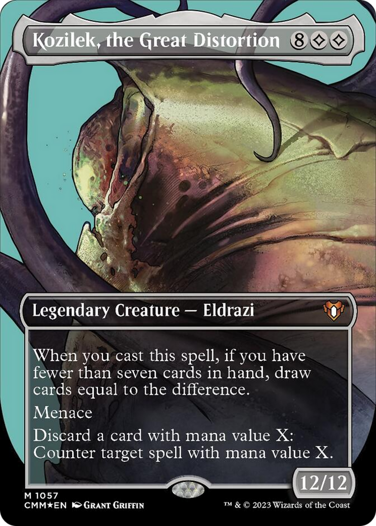 Kozilek, the Great Distortion (Borderless Textured Foil Frame Break) [Commander Masters] | Pegasus Games WI