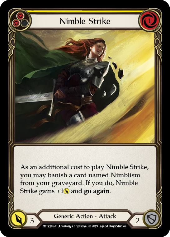 Nimble Strike (Yellow) [WTR186-C] (Welcome to Rathe)  Alpha Print Normal | Pegasus Games WI