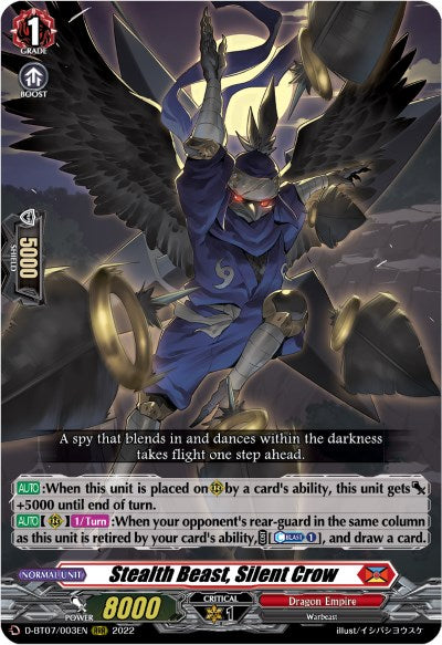 Stealth Beast, Silent Crow (D-BT07/003EN) [Raging Flames Against Emerald Storm] | Pegasus Games WI