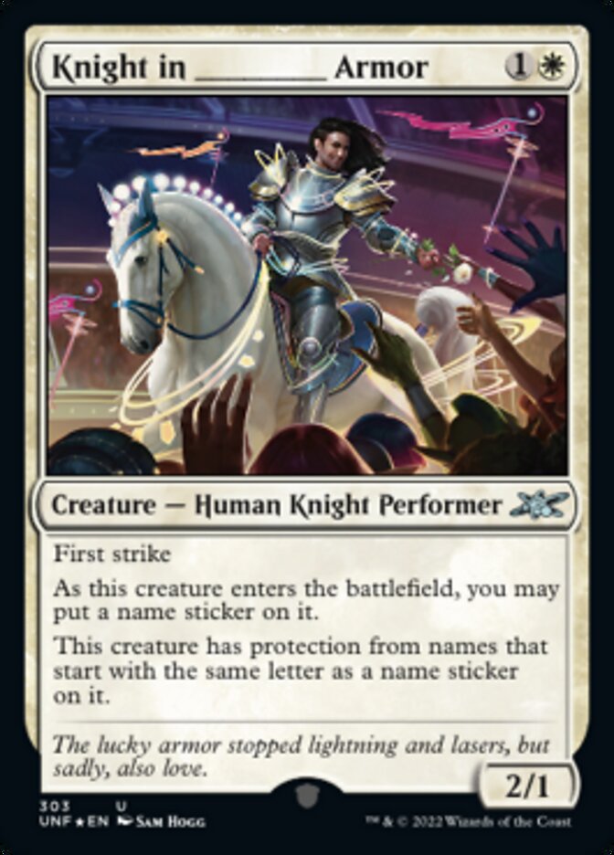 Knight in _____ Armor (Galaxy Foil) [Unfinity] | Pegasus Games WI