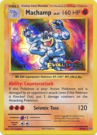 Machamp (59/108) (XY Evolutions Staff Prerelease) [XY: Black Star Promos] | Pegasus Games WI