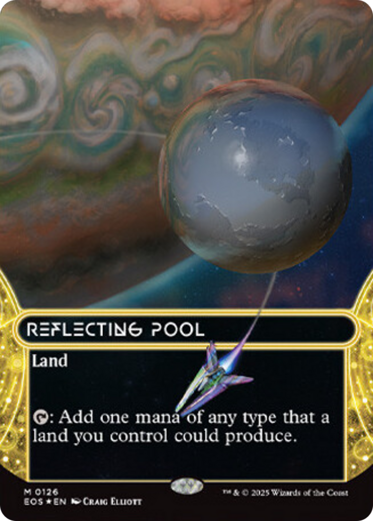 Reflecting Pool (0126) (Borderless) (Galaxy Foil) [Edge of Eternities: Stellar Sights] | Pegasus Games WI