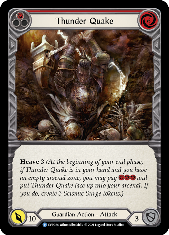 Thunder Quake (Red) [EVR024] (Everfest)  1st Edition Rainbow Foil | Pegasus Games WI