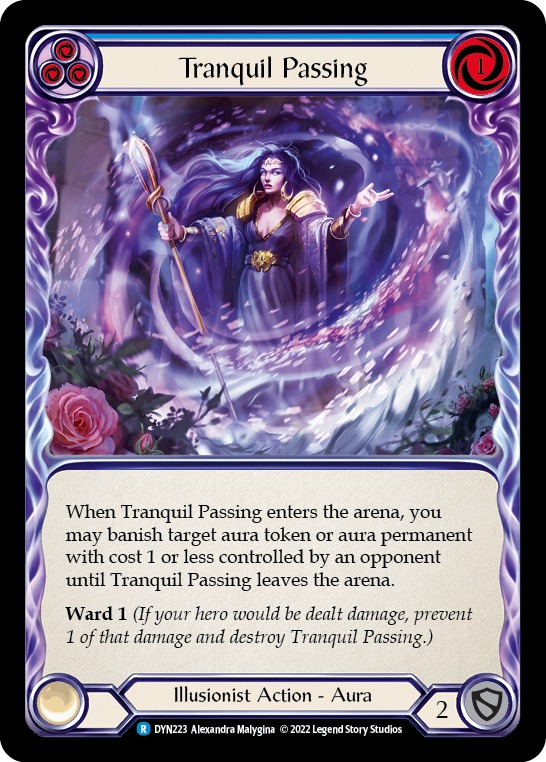Tranquil Passing (Blue) [DYN223] (Dynasty)  Rainbow Foil | Pegasus Games WI