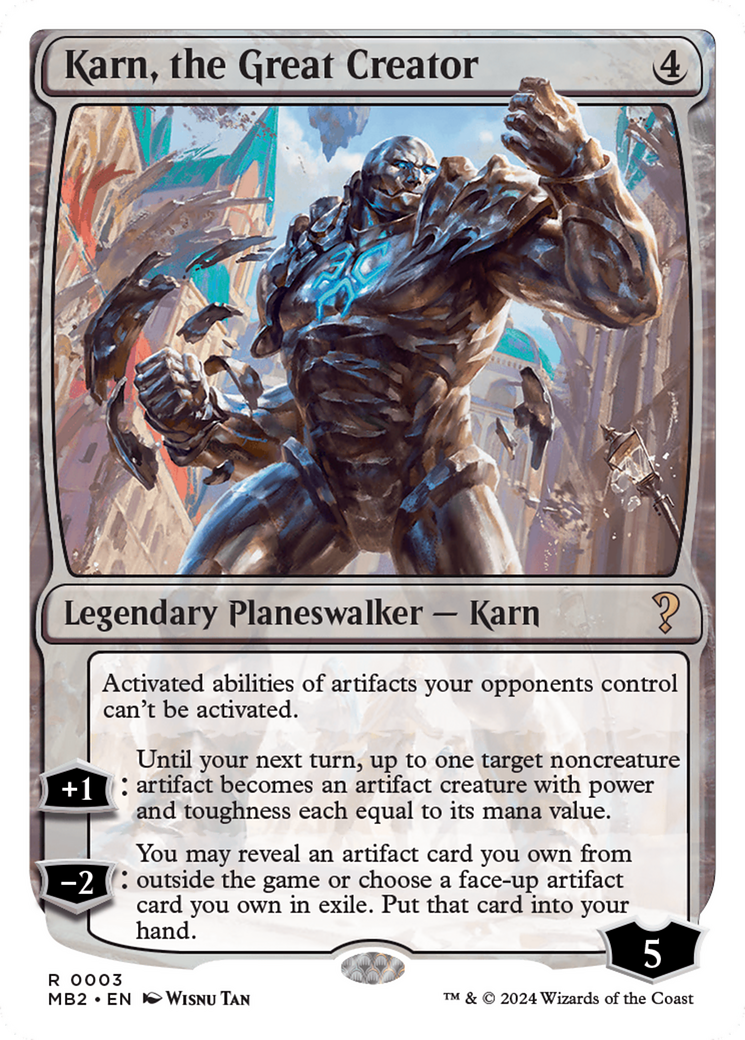 Karn, the Great Creator (White Border) [Mystery Booster 2] | Pegasus Games WI