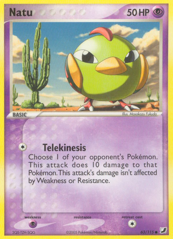 Natu (63/115) [EX: Unseen Forces] | Pegasus Games WI