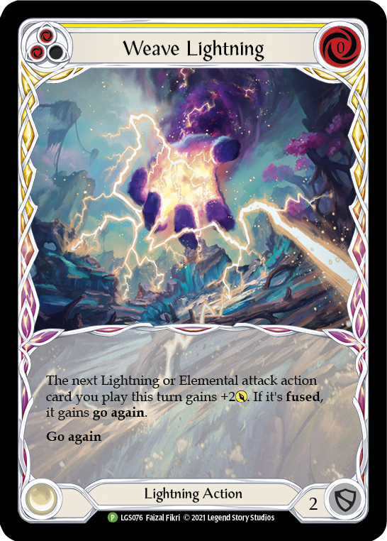 Weave Lightning (Yellow) [LGS076] (Promo)  Rainbow Foil | Pegasus Games WI