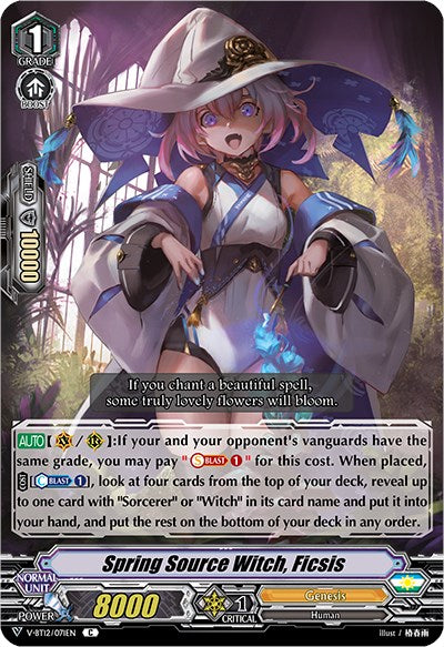 Spring Source Witch, Ficsis (V-BT12/071EN) [Divine Lightning Radiance] | Pegasus Games WI