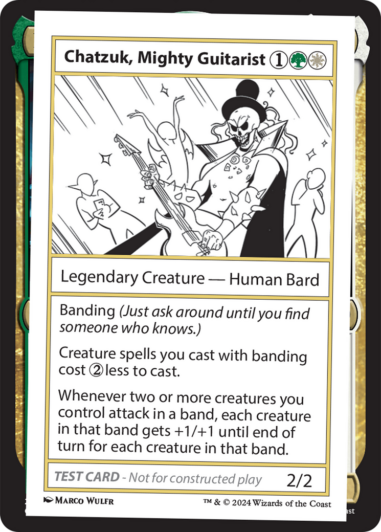 Chatzuk, Mighty Guitarist [Mystery Booster 2 Playtest Cards] | Pegasus Games WI