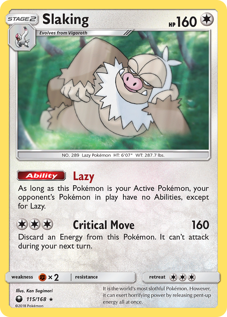 Slaking (115/168) [Sun & Moon: Celestial Storm] | Pegasus Games WI