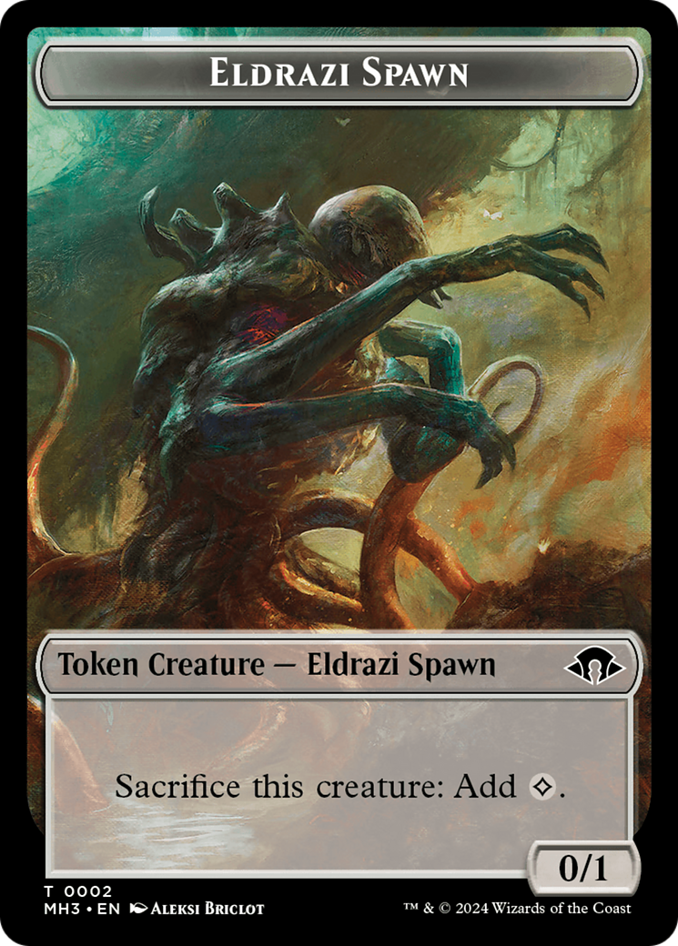 Eldrazi Spawn // Fish Double-Sided Token [Modern Horizons 3 Tokens] | Pegasus Games WI