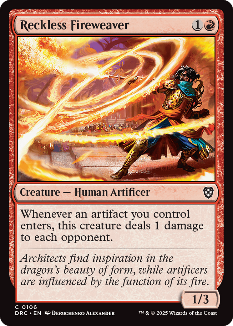 Reckless Fireweaver [Aetherdrift Commander] | Pegasus Games WI