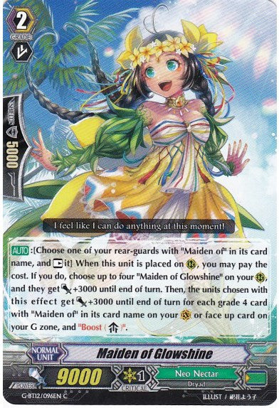 Maiden of Glowshine (G-BT12/096EN) [Dragon King's Awakening] | Pegasus Games WI