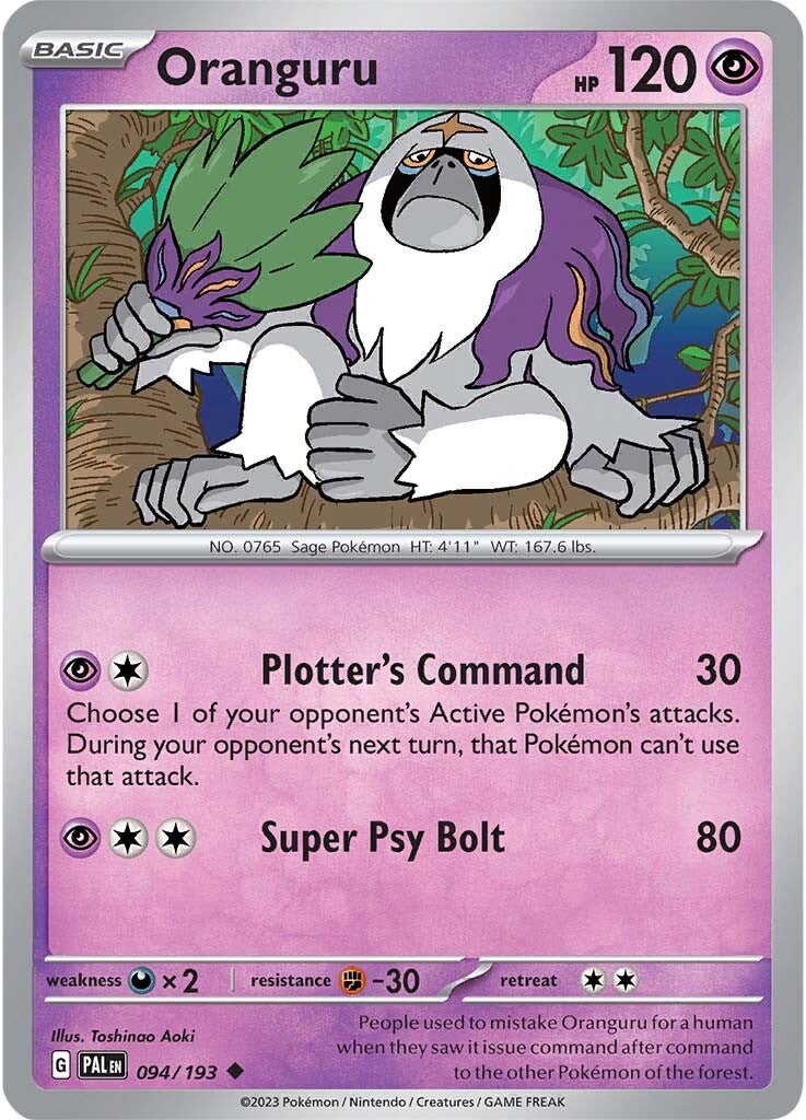 Oranguru (094/193) [Scarlet & Violet: Paldea Evolved] | Pegasus Games WI