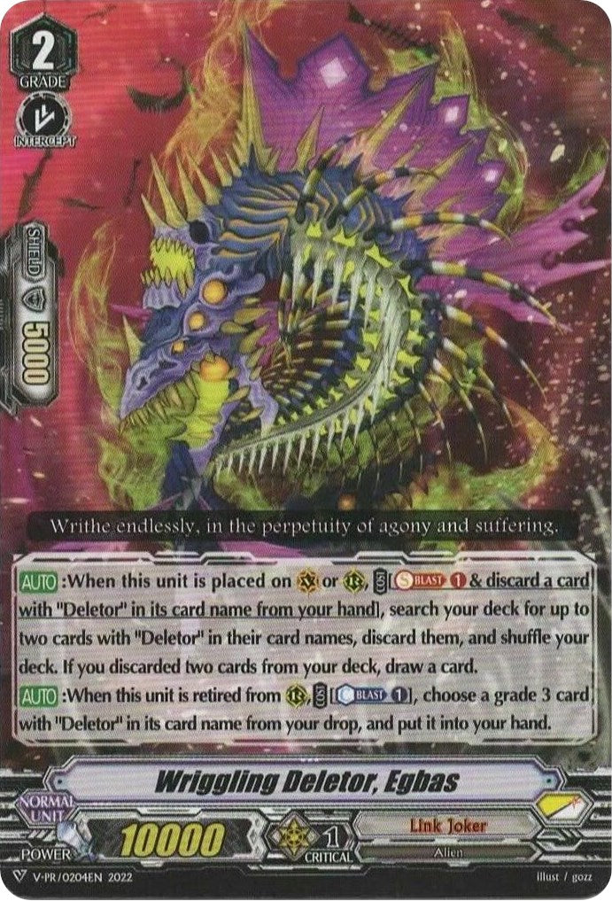 Wriggling Deletor, Egbas (V-PR/0204EN) [V Promo Cards] | Pegasus Games WI