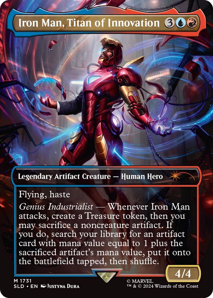 Iron Man, Titan of Innovation (Rainbow Foil) [Secret Lair Drop Series] | Pegasus Games WI