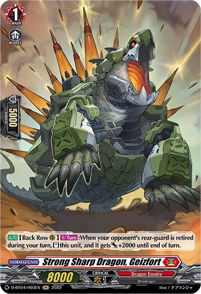 Strong Sharp Dragon, Geizfort (D-BT04/H03EN) [Awakening of Chakrabarthi] | Pegasus Games WI