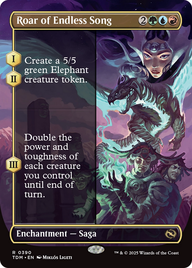 Roar of Endless Song (Borderless) [Tarkir: Dragonstorm] | Pegasus Games WI