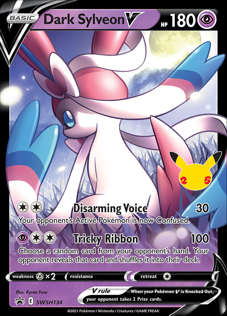 Dark Sylveon V (SWSH134) (Jumbo Card) [Sword & Shield: Black Star Promos] | Pegasus Games WI