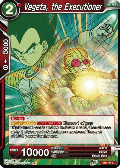 Vegeta, the Executioner (EB1-004) [Battle Evolution Booster] | Pegasus Games WI