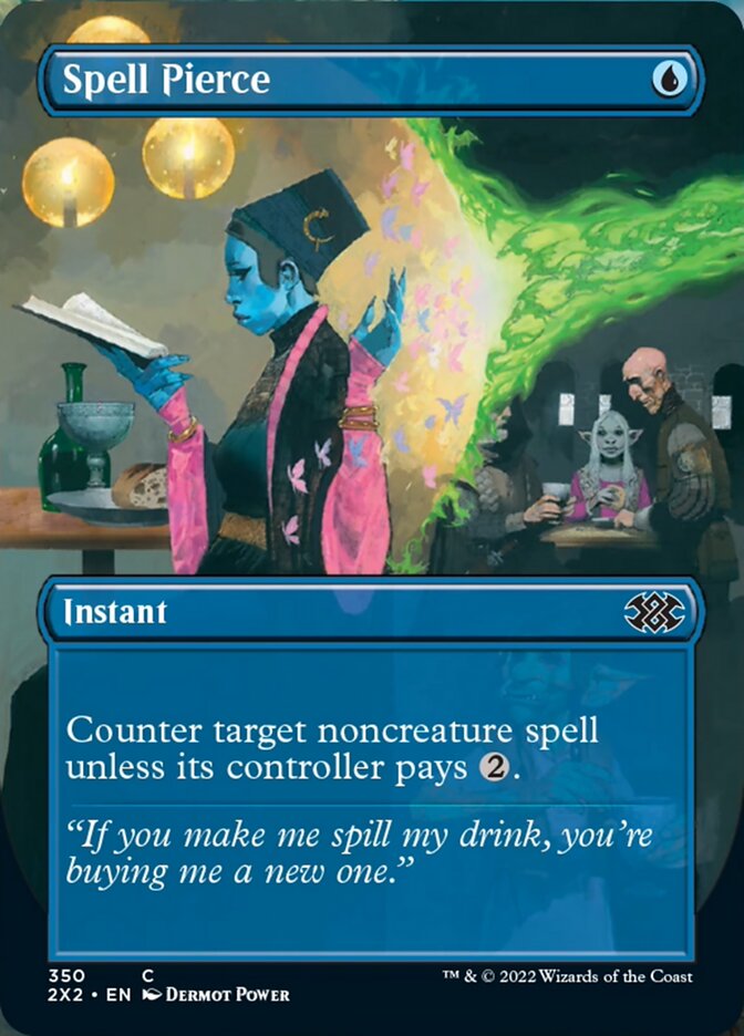 Spell Pierce (Borderless Alternate Art) [Double Masters 2022] | Pegasus Games WI