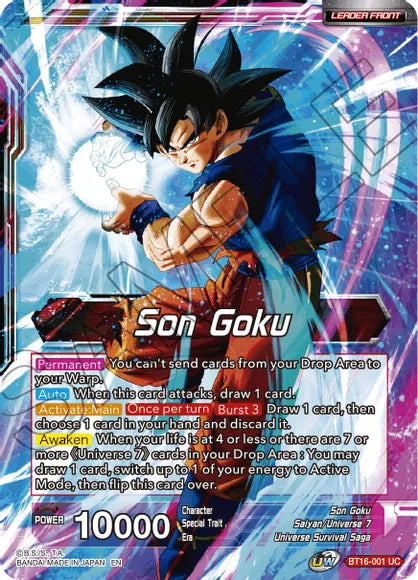 Son Goku // Son Goku, Supreme Warrior (BT16-001) [Realm of the Gods] | Pegasus Games WI