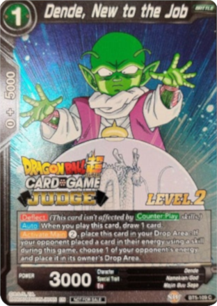 Dende, New to the Job (Level 2) (BT5-109) [Judge Promotion Cards] | Pegasus Games WI