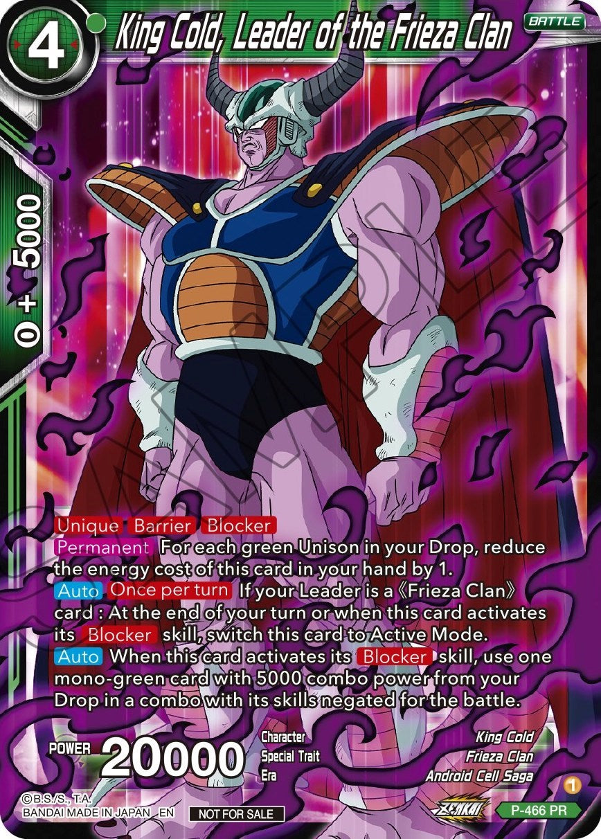 King Cold, Leader of the Frieza Clan (Z03 Dash Pack) (P-466) [Promotion Cards] | Pegasus Games WI