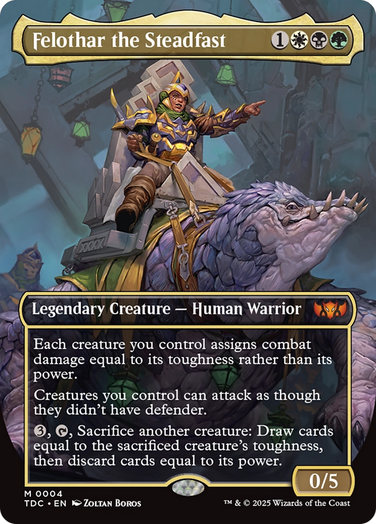 Felothar the Steadfast (Borderless) [Tarkir: Dragonstorm Commander] | Pegasus Games WI