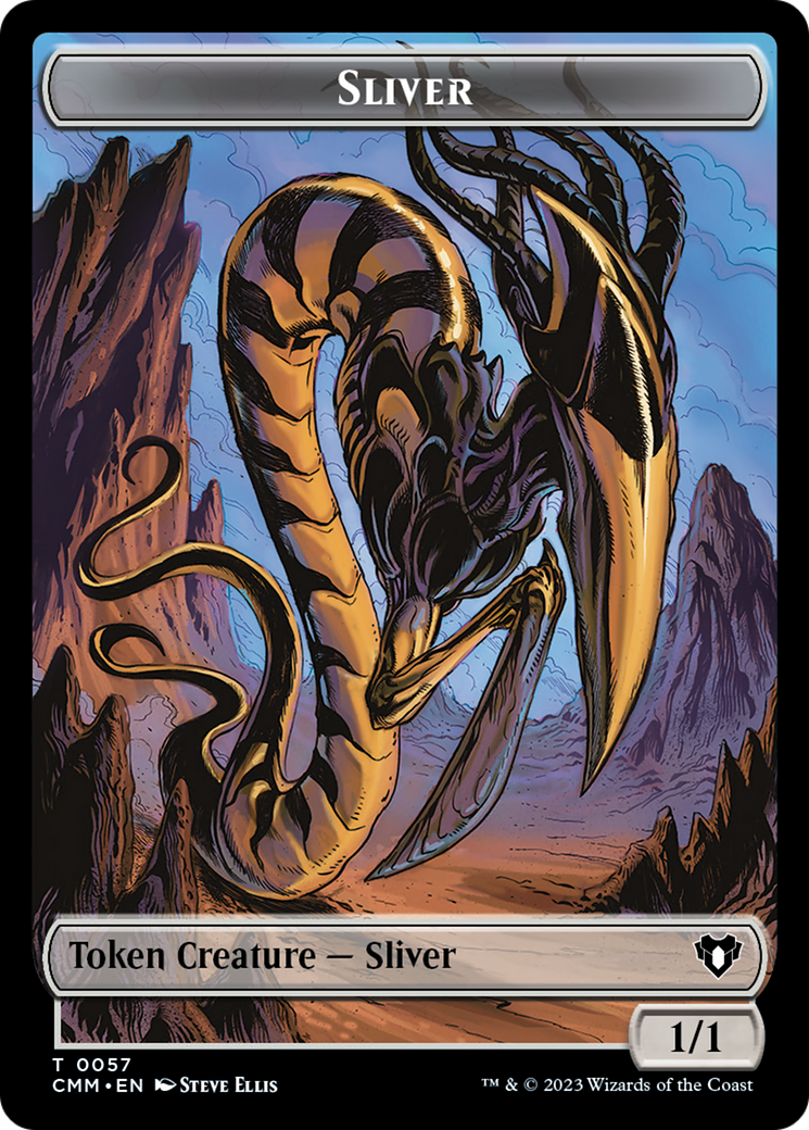 Copy (54) // Sliver Double-Sided Token [Commander Masters Tokens] | Pegasus Games WI