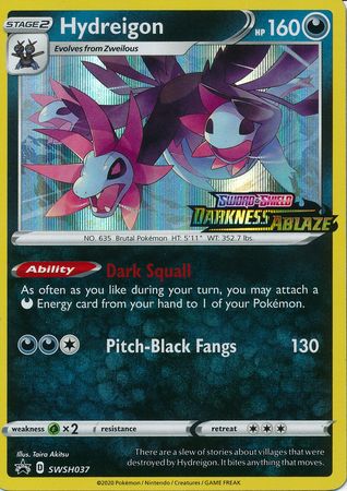 Hydreigon (SWSH037) (Prerelease Promo) [Sword & Shield: Black Star Promos] | Pegasus Games WI