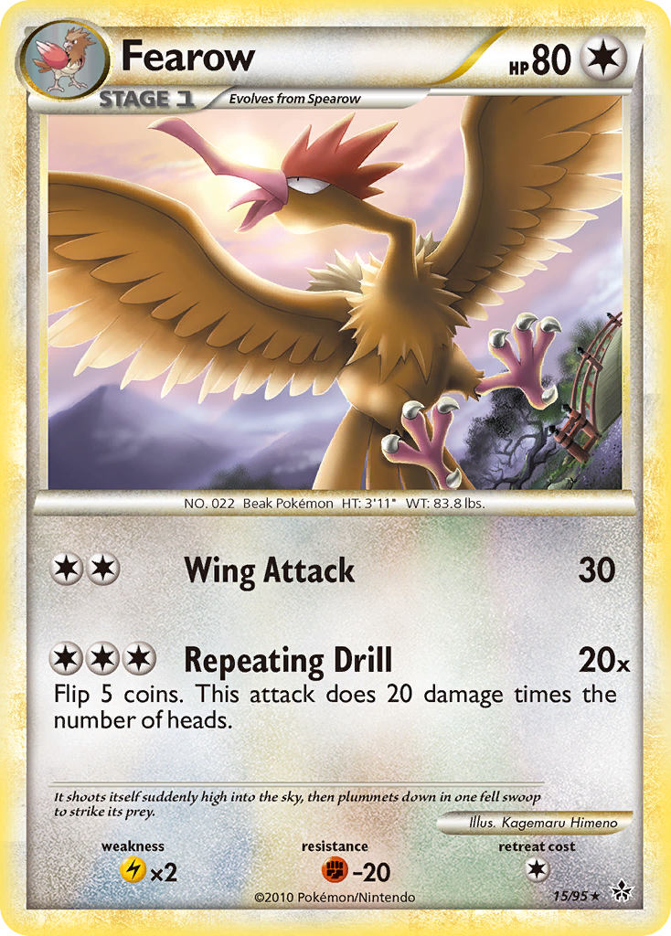 Fearow (15/95) [HeartGold & SoulSilver: Unleashed] | Pegasus Games WI