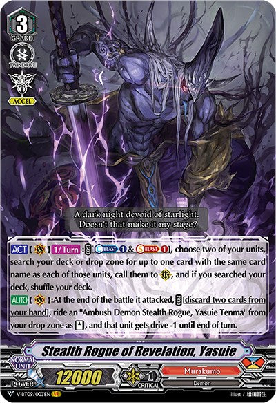 Stealth Rogue of Revelation, Yasuie (V-BT09/003EN) [Butterfly d'Moonlight] | Pegasus Games WI