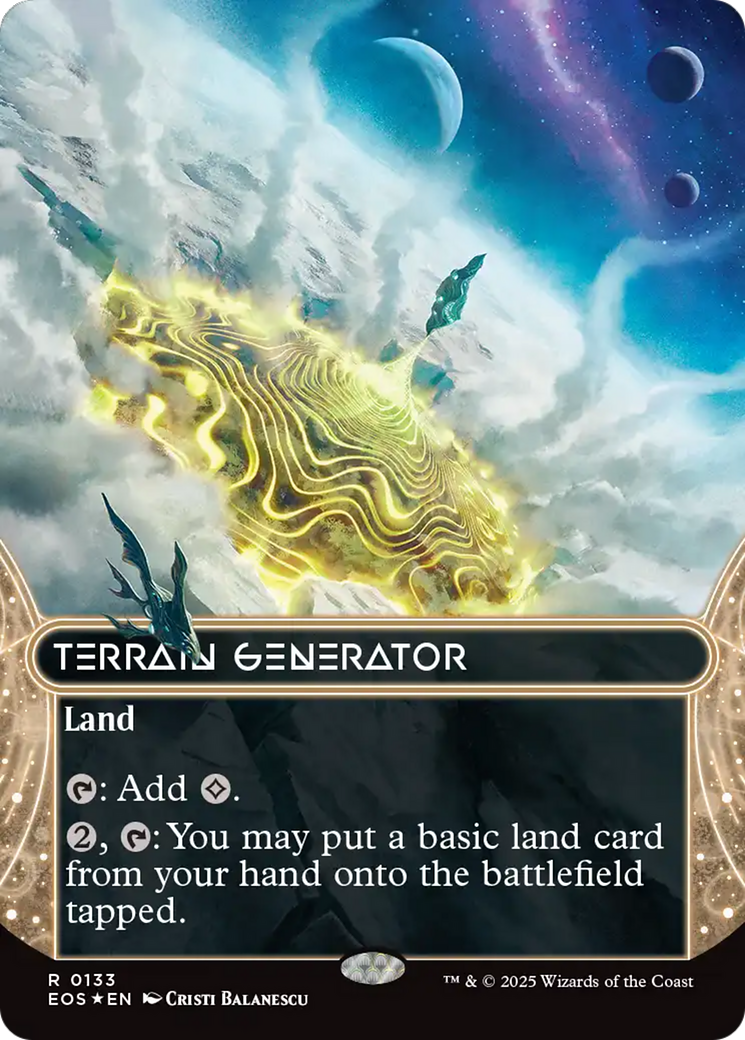 Terrain Generator (0133) (Borderless) (Galaxy Foil) [Edge of Eternities: Stellar Sights] | Pegasus Games WI