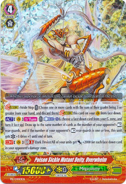 Poison Sickle Mutant Deity, Overwhelm (PR/0440EN) [Promo Cards] | Pegasus Games WI
