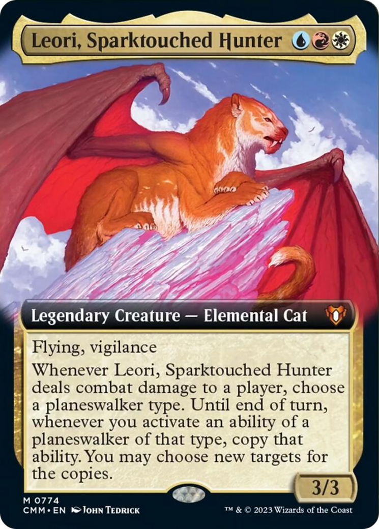 Leori, Sparktouched Hunter (Extended Art) [Commander Masters] | Pegasus Games WI