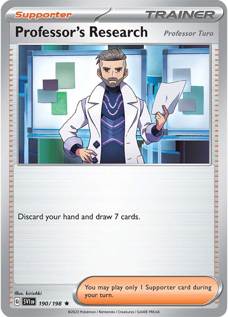 Professor's Research (Professor Turo) (190/198) [Scarlet & Violet: Base Set] | Pegasus Games WI