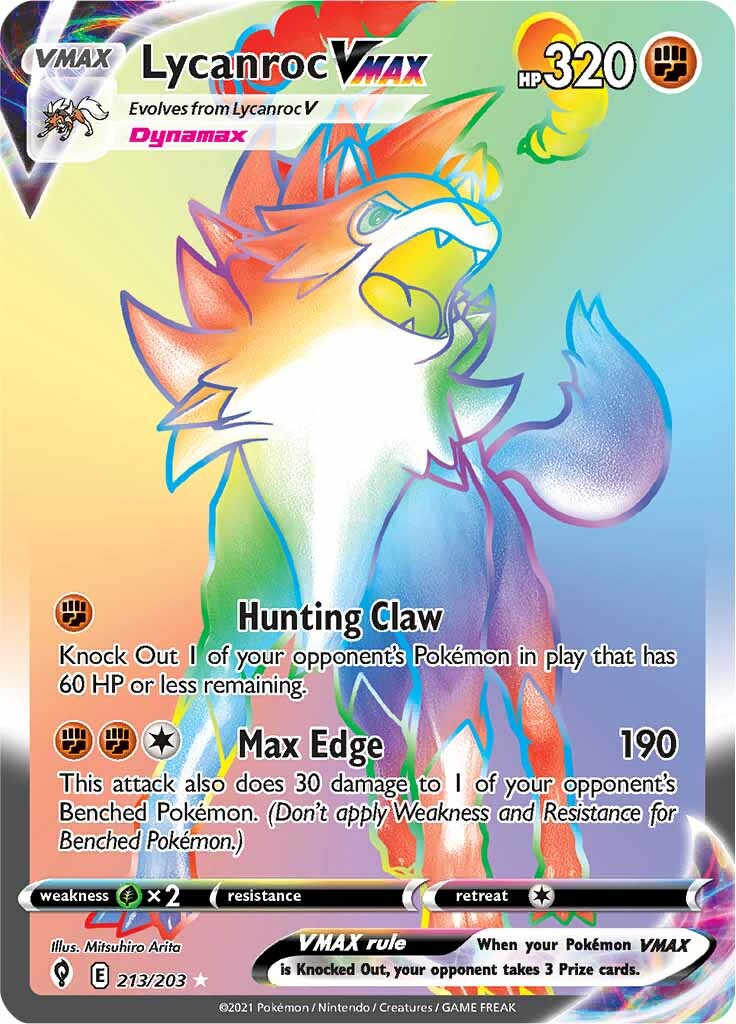 Lycanroc VMAX (213/203) [Sword & Shield: Evolving Skies] | Pegasus Games WI