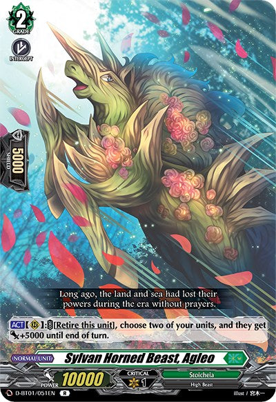 Sylvan Horned Beast, Agleo (D-BT01/051EN) [Genesis of the Five Greats] | Pegasus Games WI