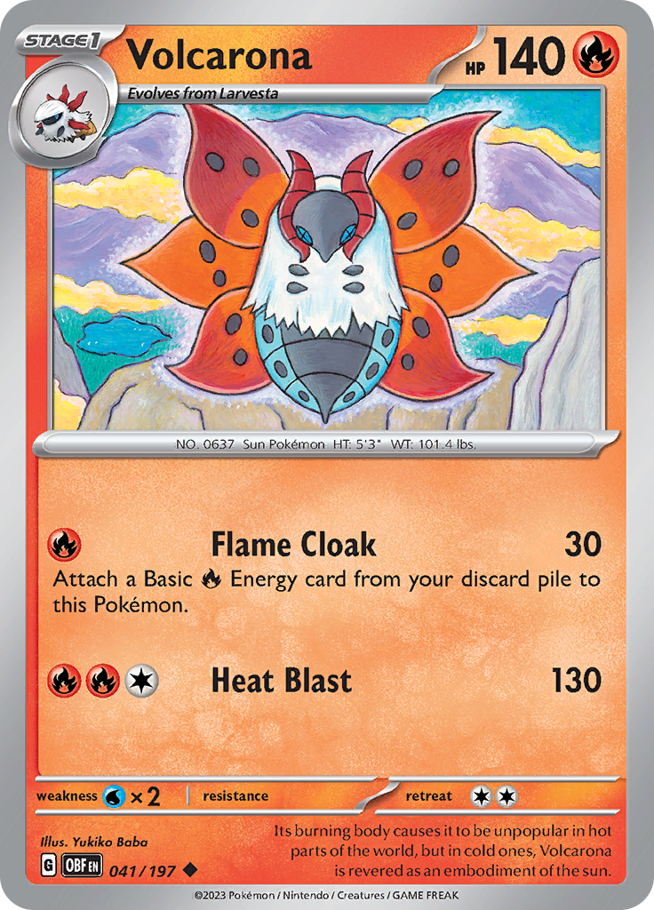 Volcarona (041/197) [Scarlet & Violet: Obsidian Flames] | Pegasus Games WI