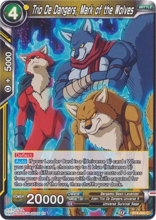 Trio De Dangers, Mark of the Wolves (Reprint) (BT9-065) [Battle Evolution Booster] | Pegasus Games WI