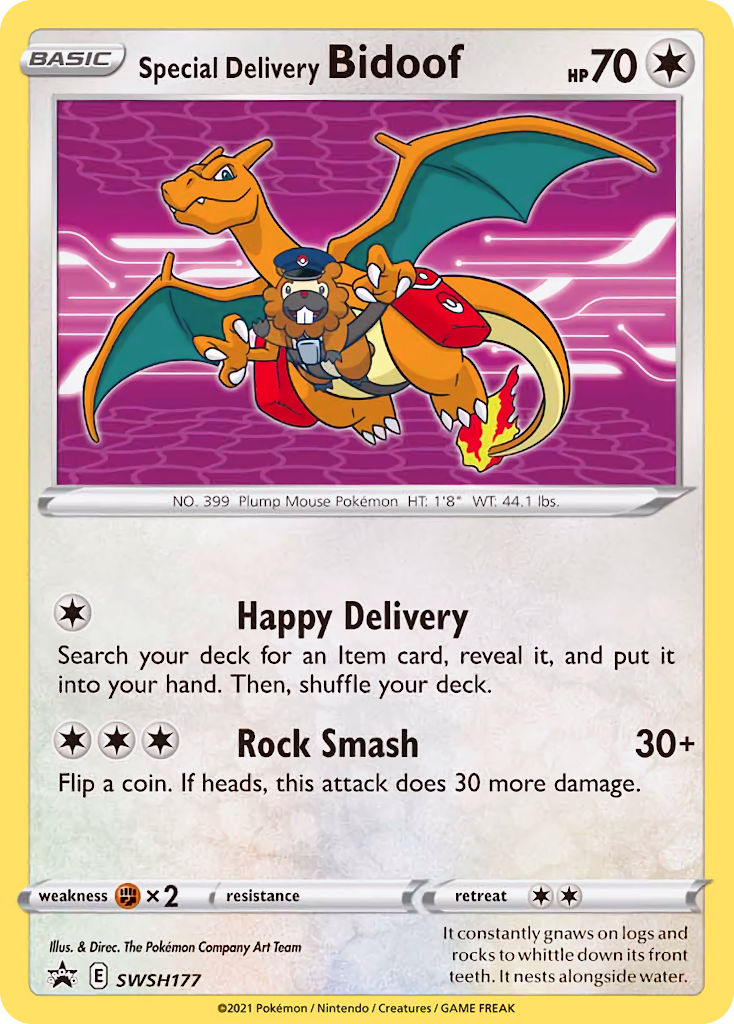 Special Delivery Bidoof (SWSH177) [Sword & Shield: Black Star Promos] | Pegasus Games WI