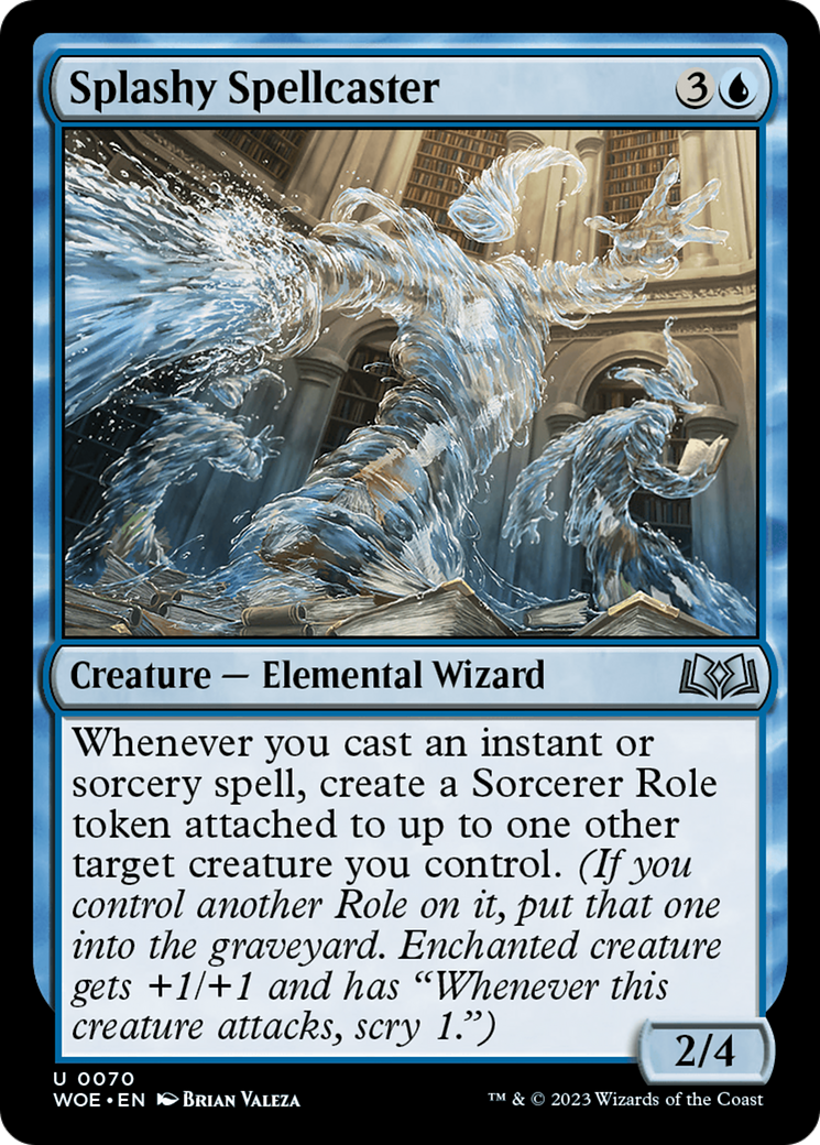 Splashy Spellcaster [Wilds of Eldraine] | Pegasus Games WI