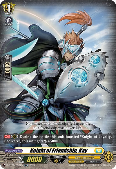 Knight of Friendship, Kay (D-BT05/033EN) [Triumphant Return of the Brave Heroes] | Pegasus Games WI