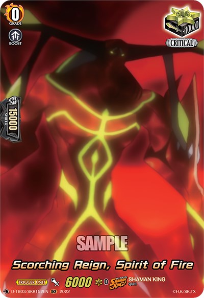 Scorching Reign, spirit of Fire (D-TB03/SKR152EN) [Shaman King] | Pegasus Games WI