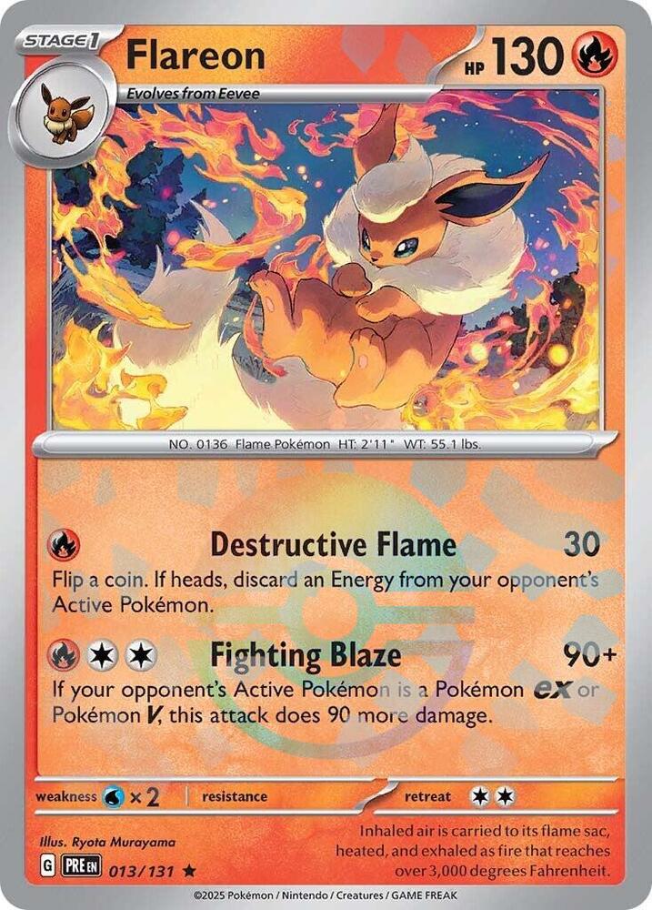 Flareon (013/131) (Poke Ball Pattern) [Scarlet & Violet: Prismatic Evolutions] | Pegasus Games WI