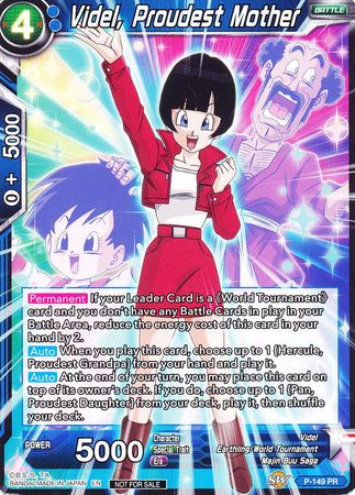 Videl, Proudest Mother (Power Booster: World Martial Arts Tournament) (P-149) [Promotion Cards] | Pegasus Games WI