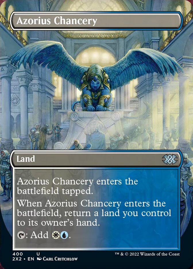 Azorius Chancery (Borderless Alternate Art) [Double Masters 2022] | Pegasus Games WI