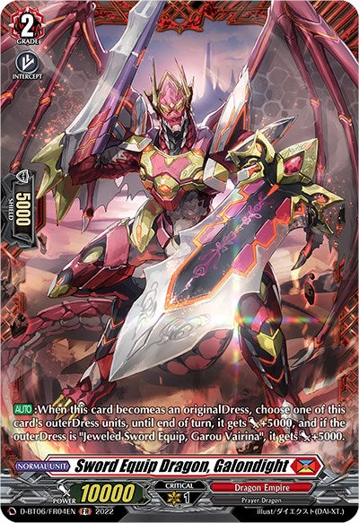 Sword Equip Dragon, Galondight (D-BT06/FR04EN) [Blazing Dragon Reborn] | Pegasus Games WI