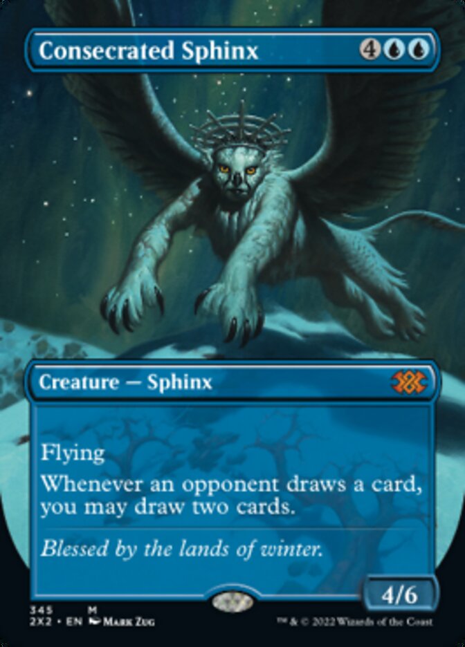 Consecrated Sphinx (Borderless Alternate Art) [Double Masters 2022] | Pegasus Games WI